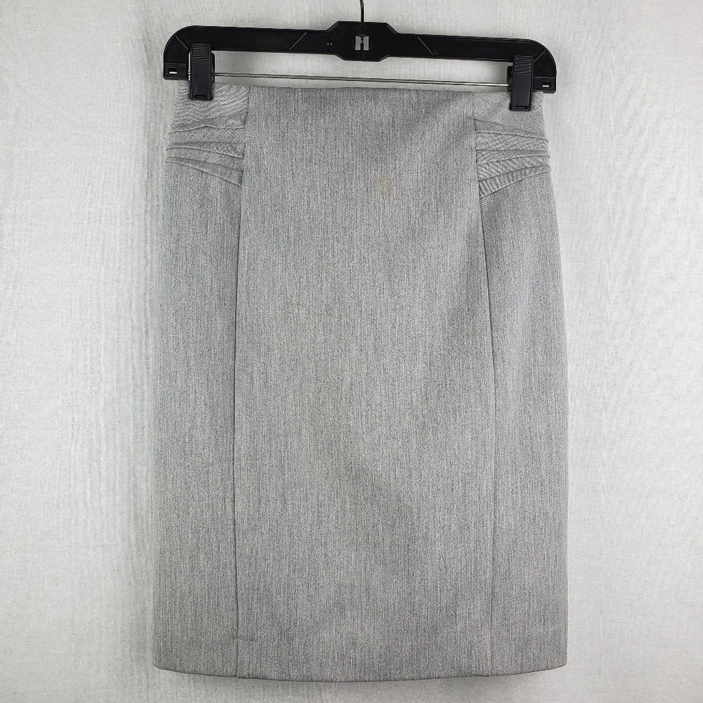 Express Light Grey Pencil Skirt